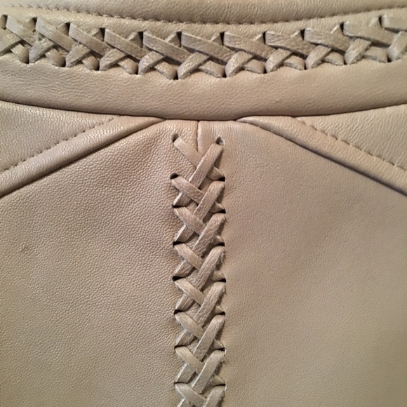Arden B. Ladies Leather Beige Jacket - Picture 5 of 8